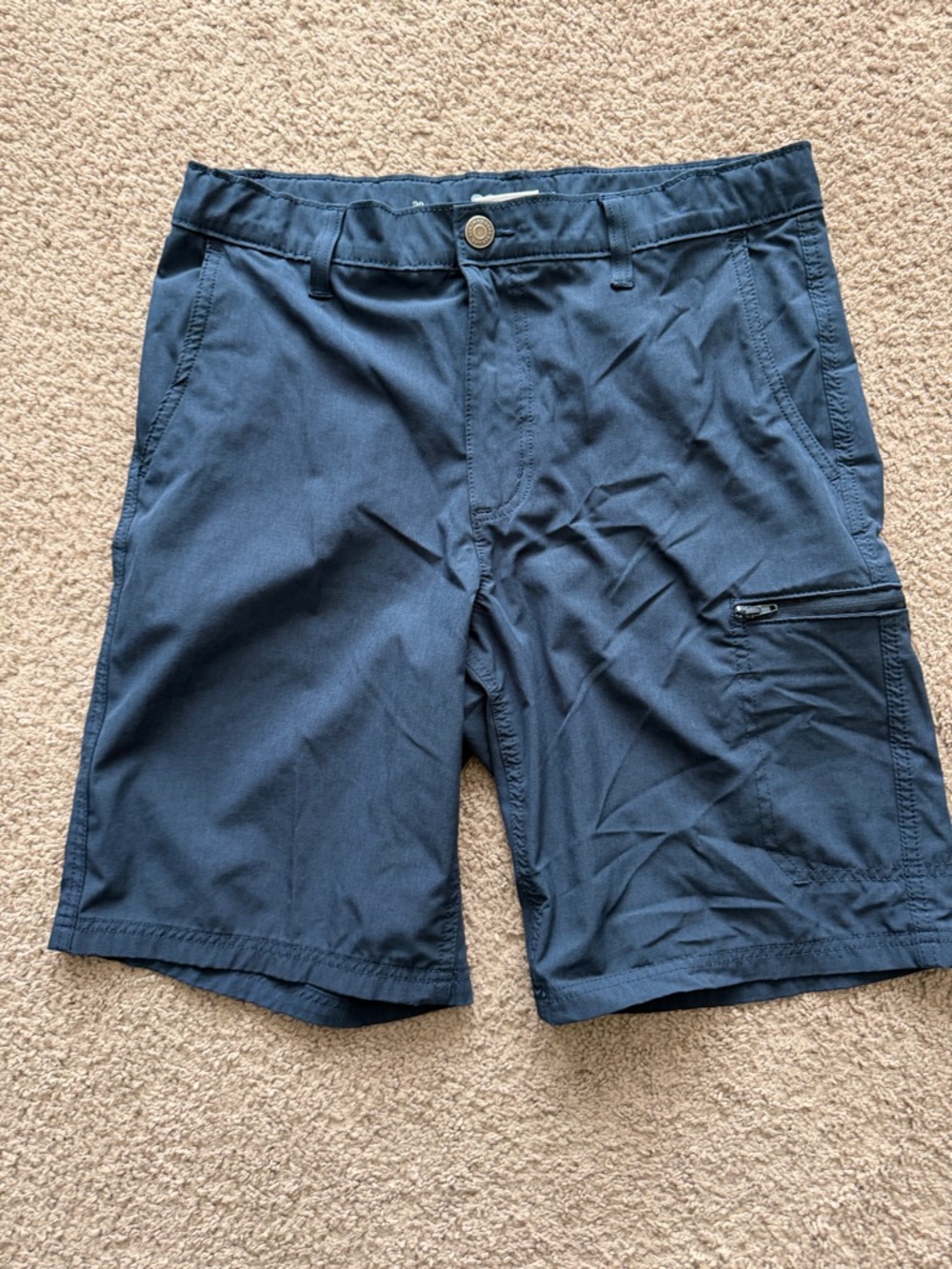Boys Navy Cargo Swim Shorts